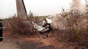 Just In: Two Pilots hospitalized as  Air Force Plane crashes in Benue