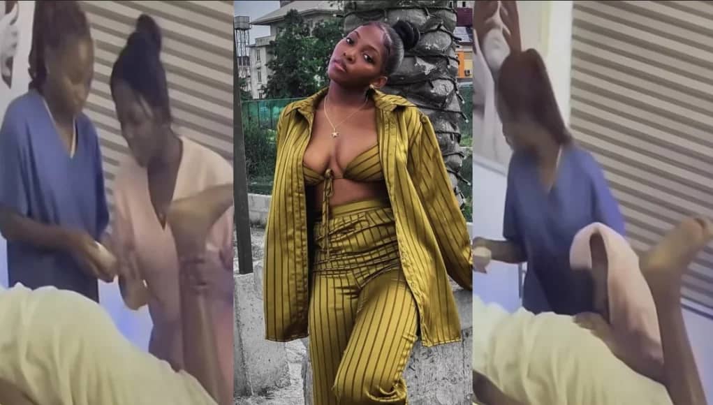 Nigerian Lady, Joyce Ijeoma Attempting To Set World Record For Longest Massage Collapses