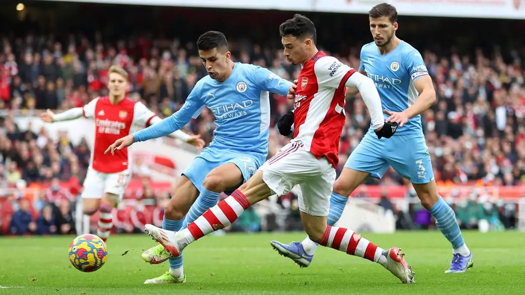 City v Arsenal: Injury scare for Gunners as Saka, Martinelli, Gabriel miss training