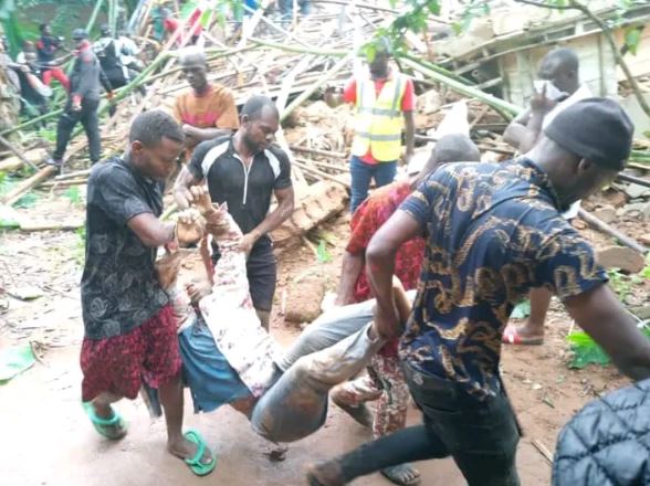 Father, 2 sons confirmed dead in Anambra building collapse