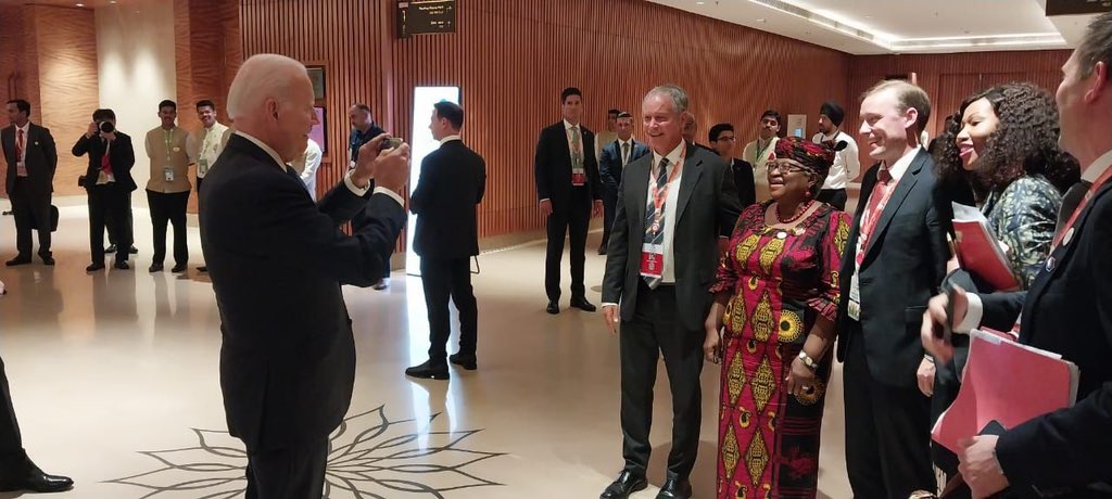G20 Summit: Meet President Biden the cameraman as he takes photos of Okonjo-Iweala