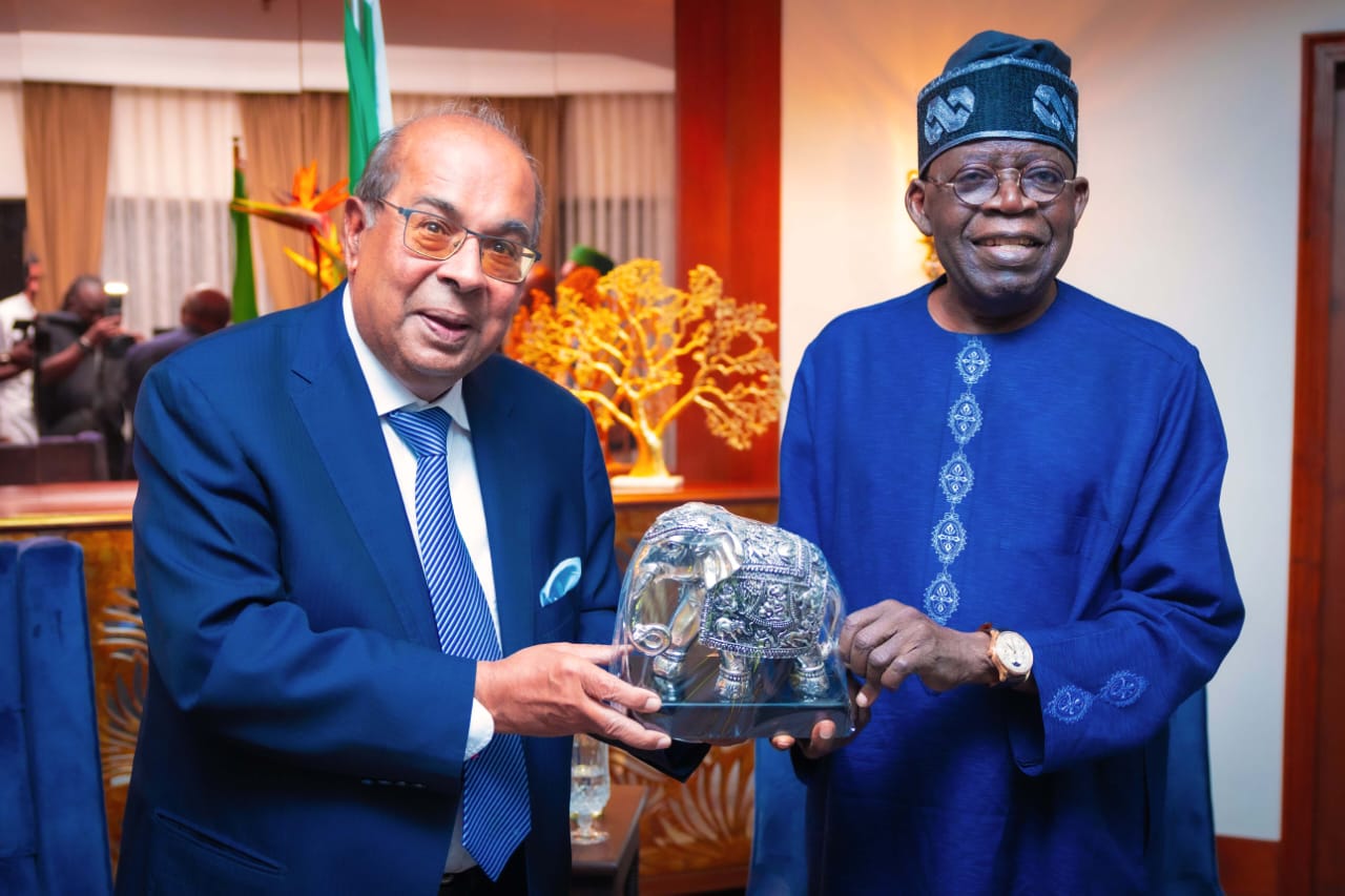 President Tinubu arrives India, holds top-level investment meeting with Hinduja Group chairman