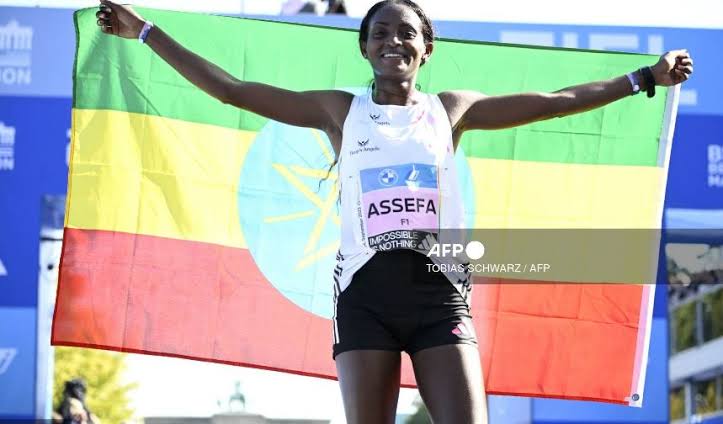 Ethiopia’s Assefa breaks women’s marathon world record