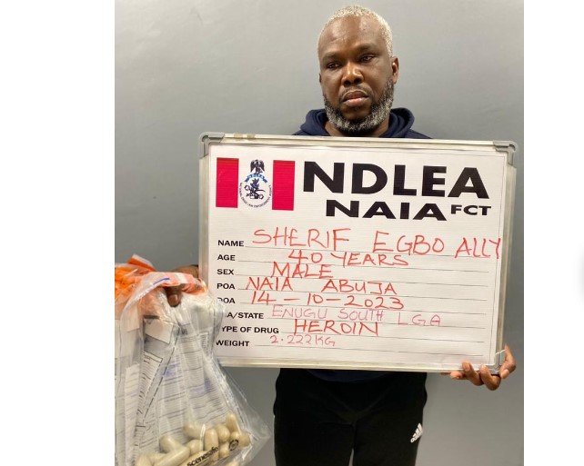 Paris-bound ‘businessman’ excretes 93 wraps of heroin in Abuja
