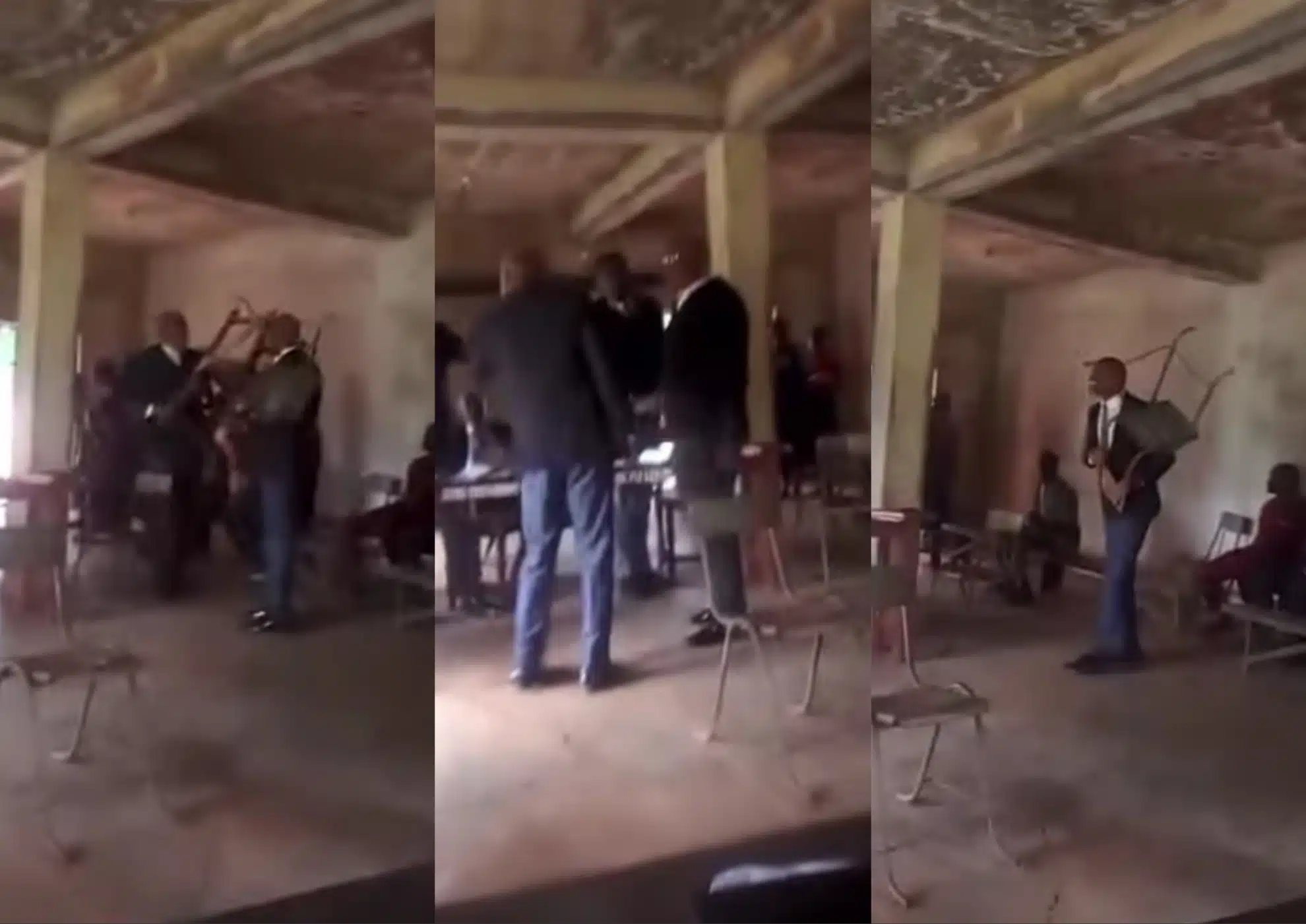 Video: Drama as two Nigerian lawyers fight with chairs, exchange hot words in court