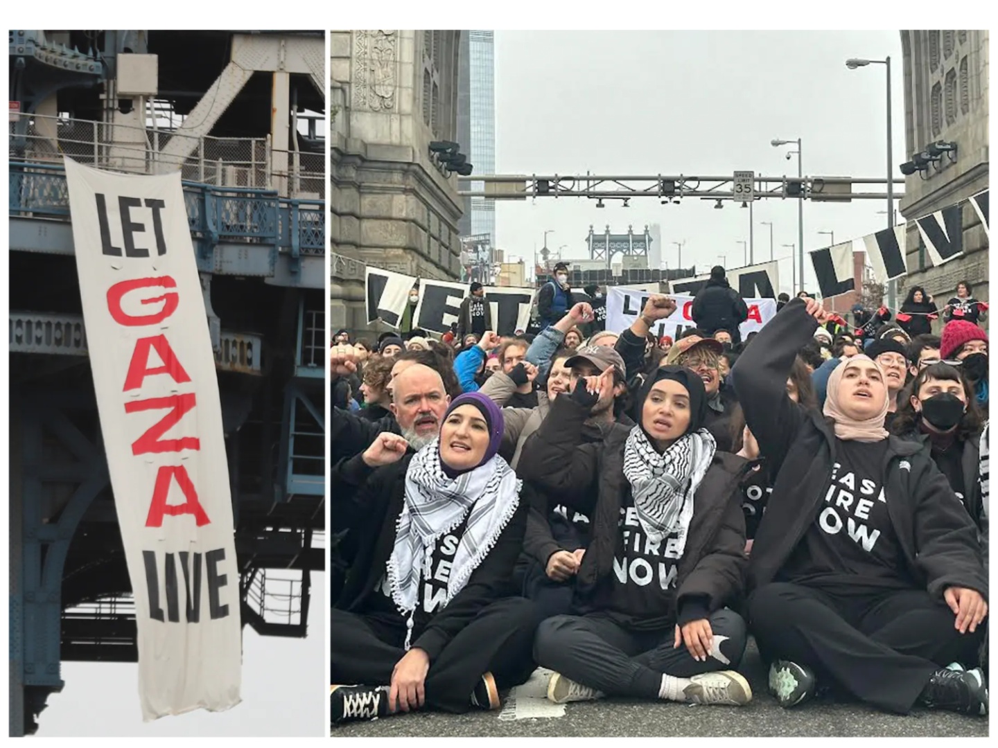 Israel – Hamas: Pro-Palestinian demonstrators block Manhattan Bridge in United States