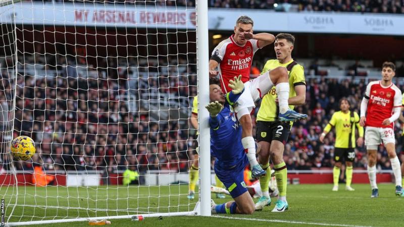 EPL: Arsenal move second after Burnley win