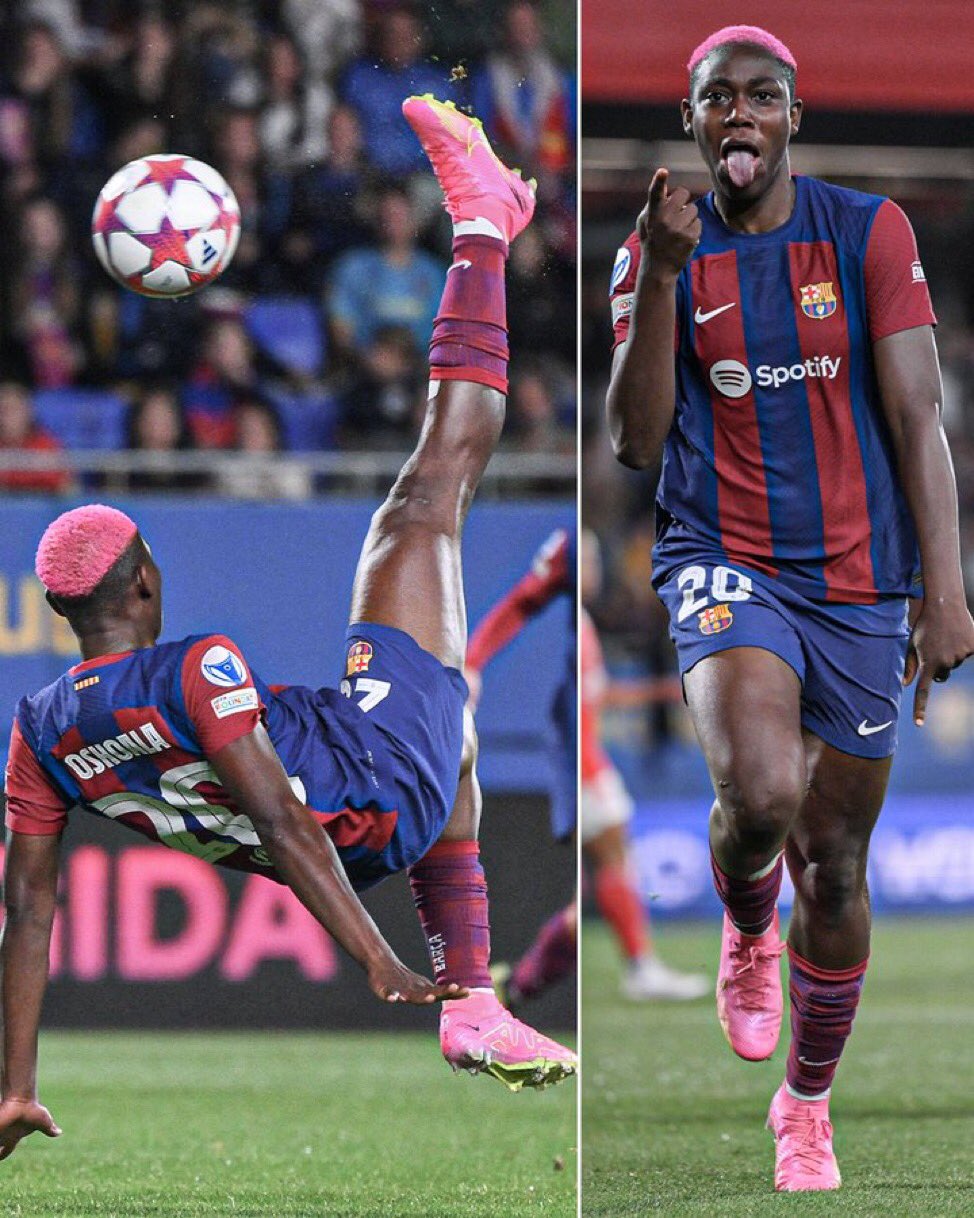 Women UCL: Oshoala’s bicycle-kick  voted goal of the week