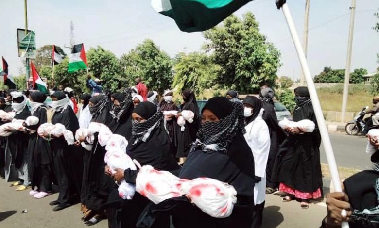 Kaduna Shi’ites display ‘dead babies’ in protest against Gaza invasion