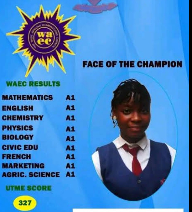 Just In: Chioma Blessing Obidigbo emerges most outstanding student in 2022 WASSCE