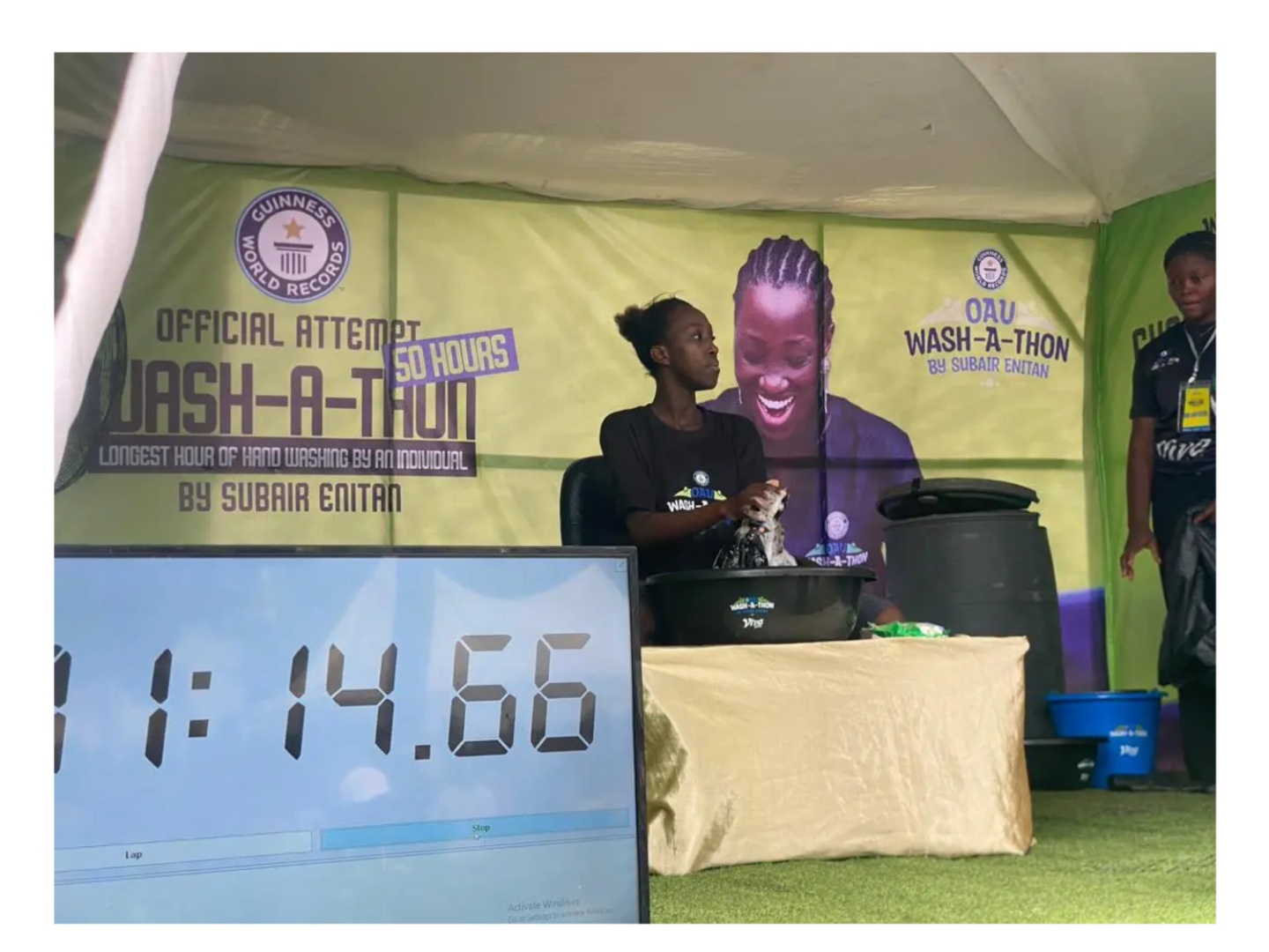 Guiness World Record: OAU student begins 50-hour hand wash-a-thon challenge