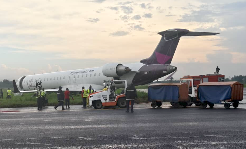 BREAKING: Disaster averted as aircraft skids off runway in PH