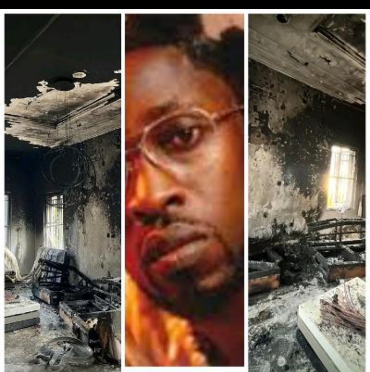 Nigerian Singer escapes death as fire guts his residence