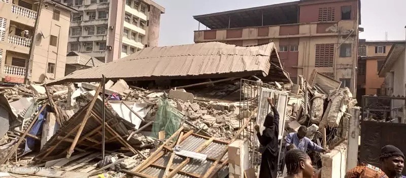 Two dead as two-storey building collapses in Lagos