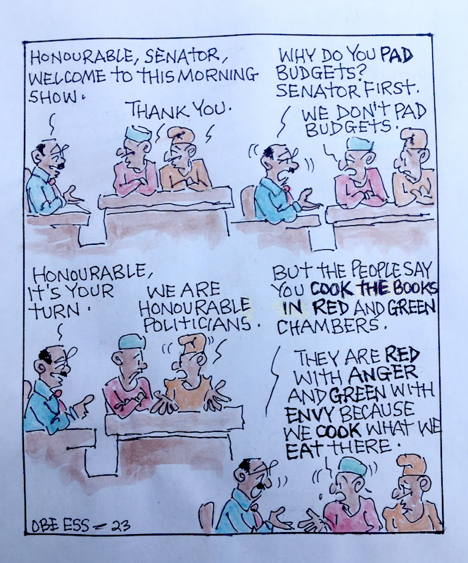 CARTOON OF THE DAY: Honourable Senator, why do you pad budgets?