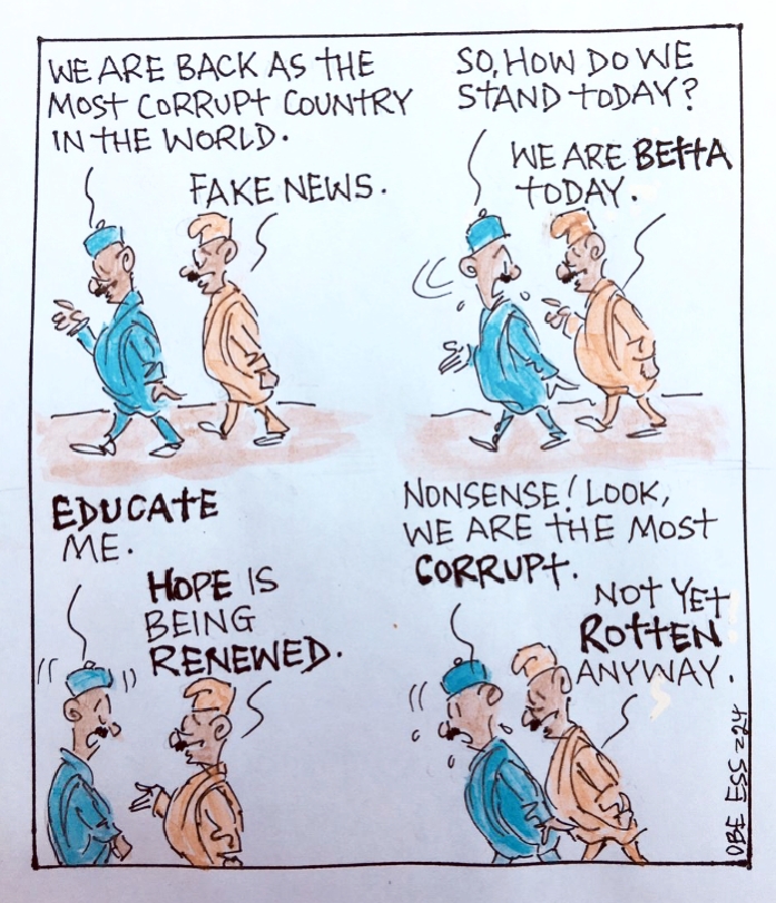 CARTOON OF THE DAY: How Nigeria stands with corruption today