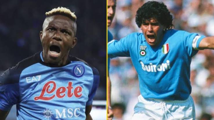 Osimhen equals legendary Maradona’s record in Napoli