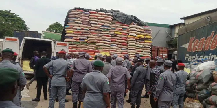 Customs seize 1,464 Benin Republic bound bags of foodstuffs