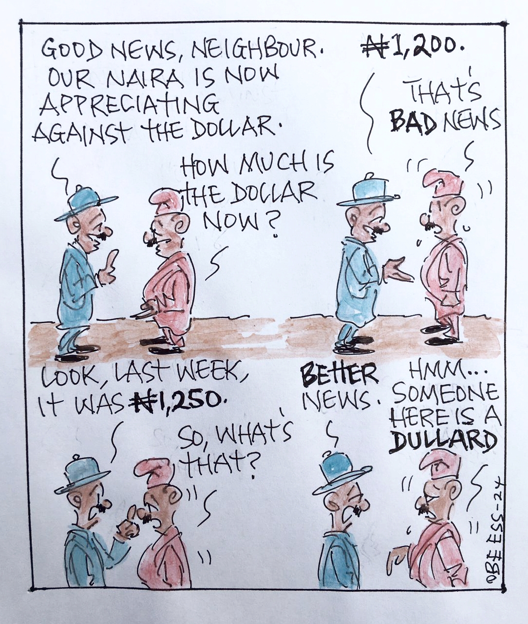 CARTOON OF THE DAY: Good news for the Naira