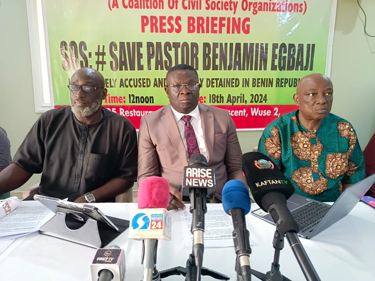 INCARCERATION! Coalition of 25 COS send SOS to Tinubu to help release Nigerian Pastor Egbaji detained in Benin+Photos