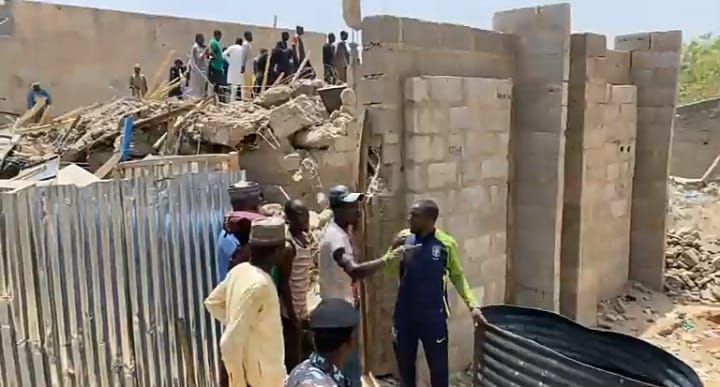 BREAKING: Several workers trapped as building collapses in Kano