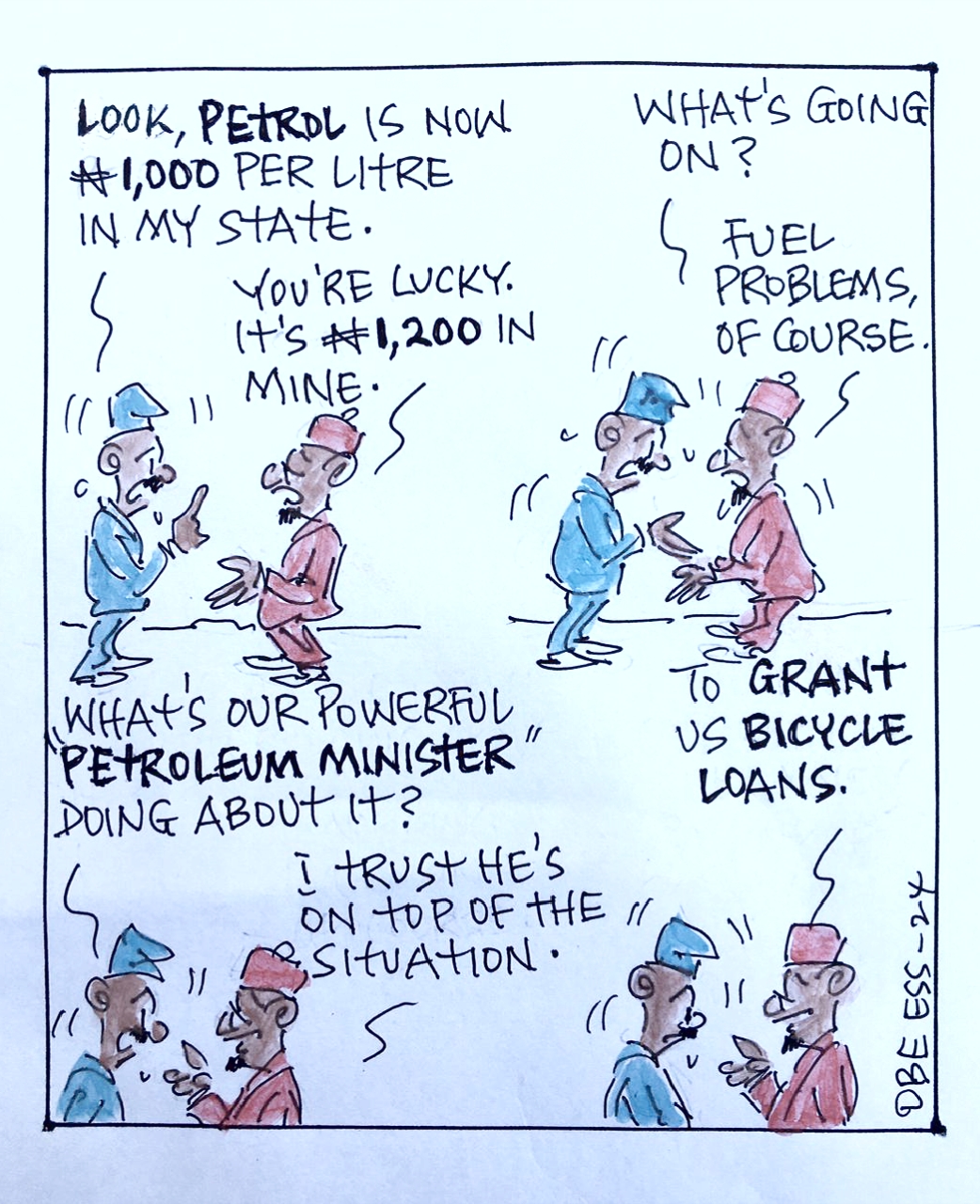 CARTOON OF THE DAY: Petroleum minister to grant Nigerians bicycle loans