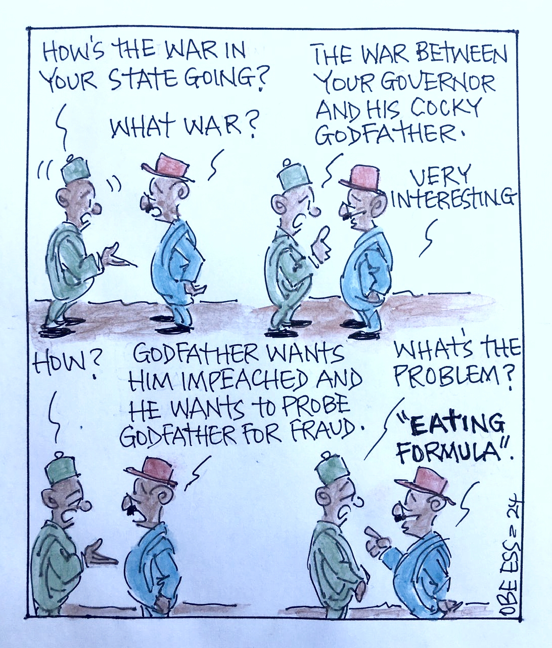 CARTOON OF THE DAY: The war between the Gov and his cocky godfather