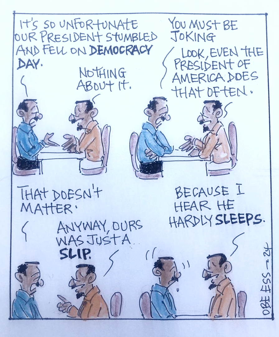 CARTOON OF THE DAY: Why our president stumbled and fell