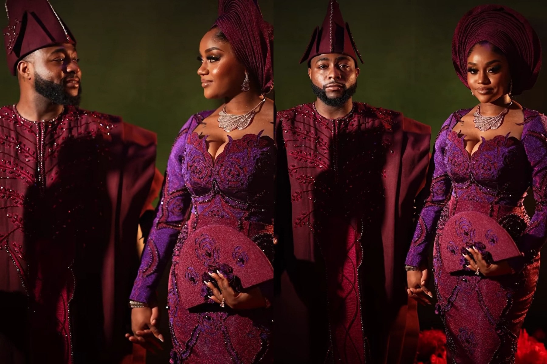 “God’s time” – Davido declares as he shares loved-up video with Chioma