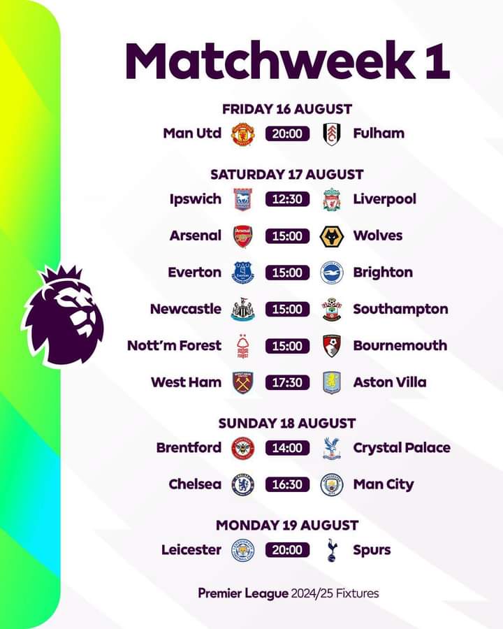 EPL: Chelsea, City to face off on opening day as Premier League releases 2024/25 season fixtures