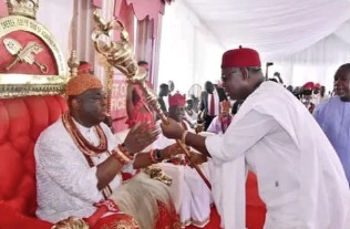 PHOTOS: Congratulations pour in as Ovie of Agbarha receives staff of office