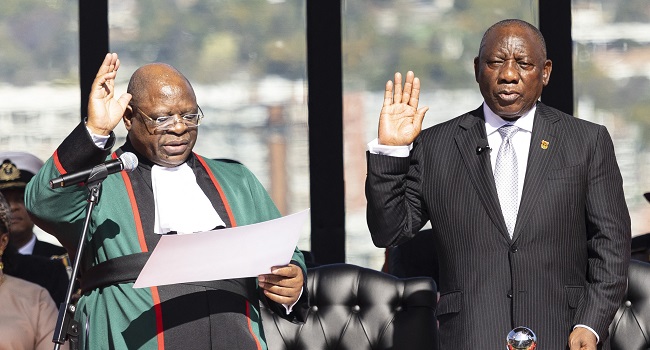 Ramaphosa takes oath of office for 2nd term as South African president