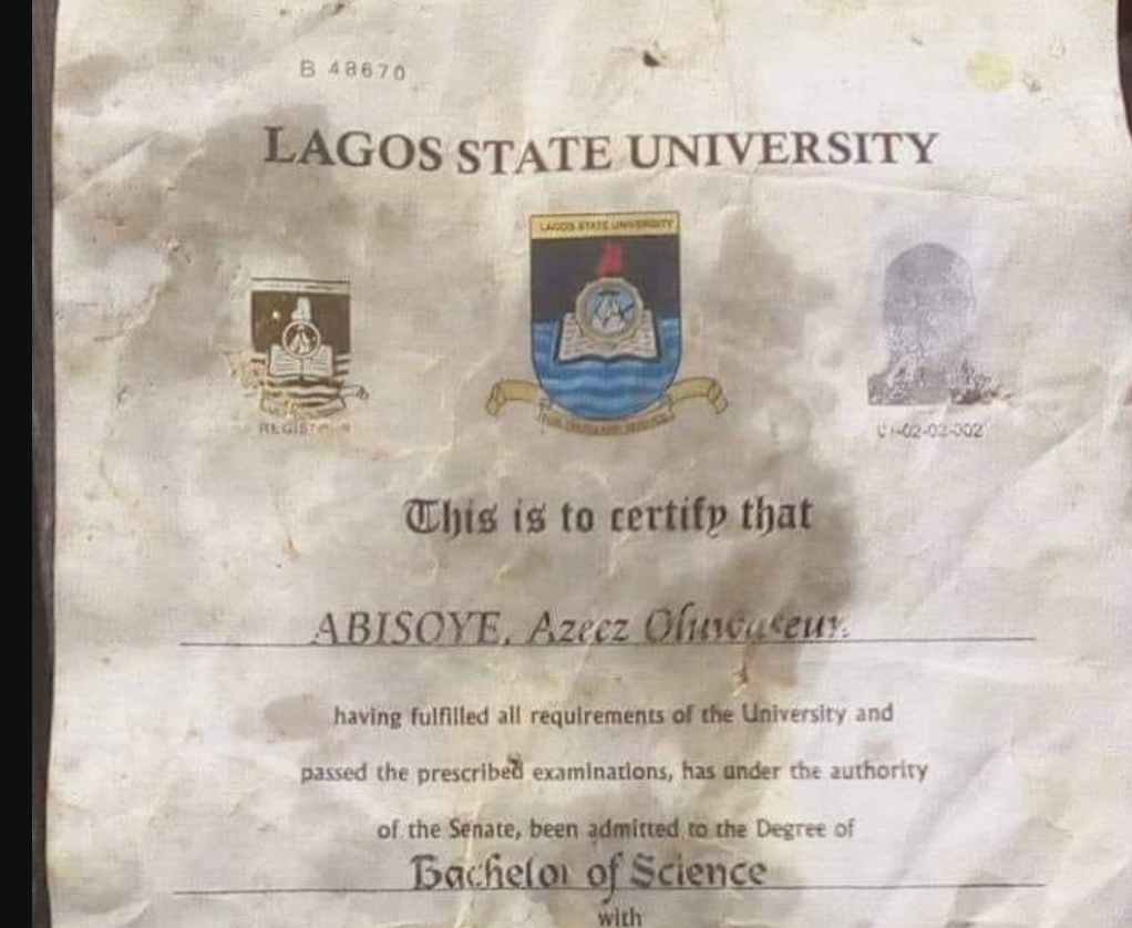 LASU reacts to viral certificate found at suya spot