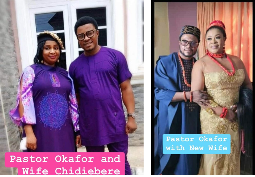 Abuja-based pastor dumps wife of 17 years, marries pretty church member (photos)