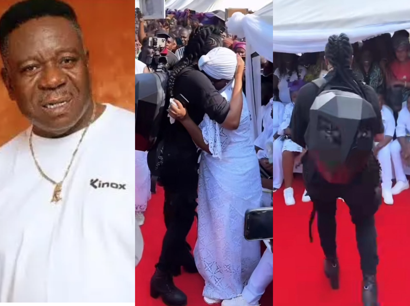 Angela Okorie dragged over her outfit to late Mr Ibu’s funeral