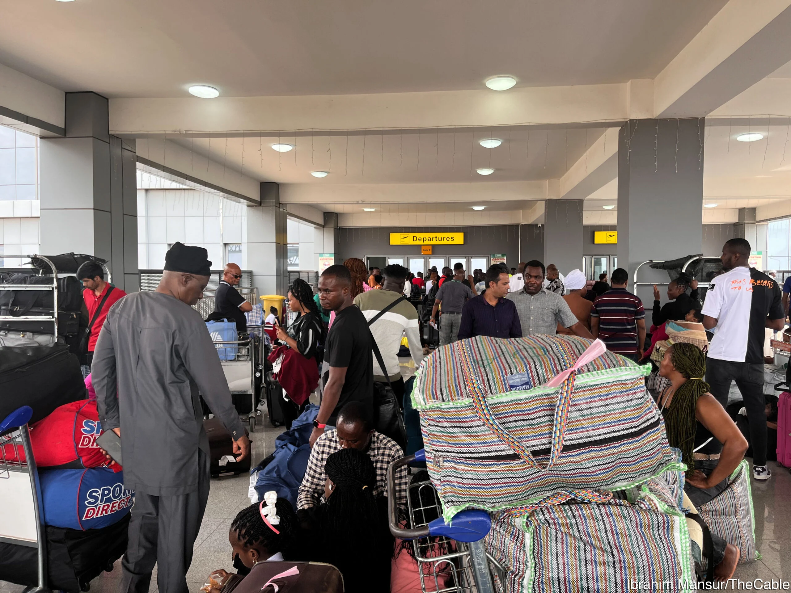 Passengers stranded at Lagos airport over NLC strike [VIDEOE]