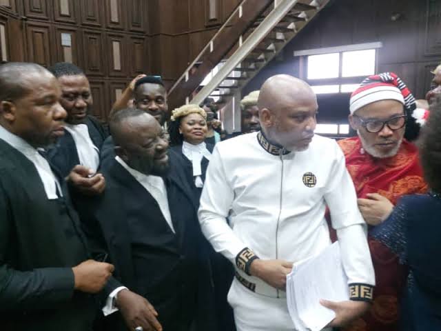 Court bars Nnamdi Kanu’s in-law from 3 proceedings over live streaming