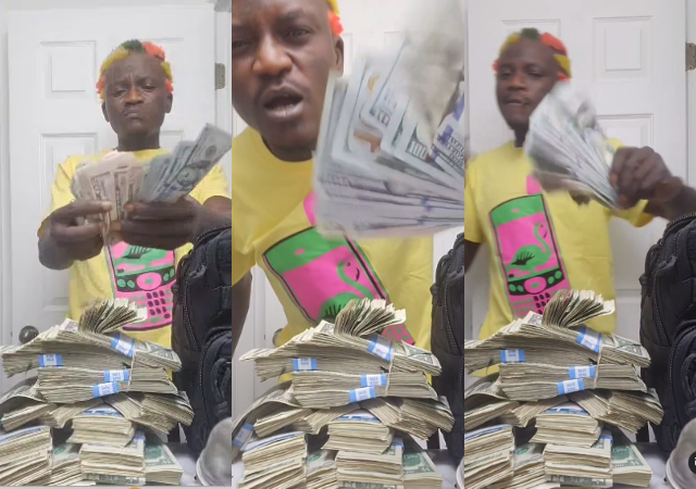 You will be killed – Portable warned after showing stacks of dollars barely 2 days in America