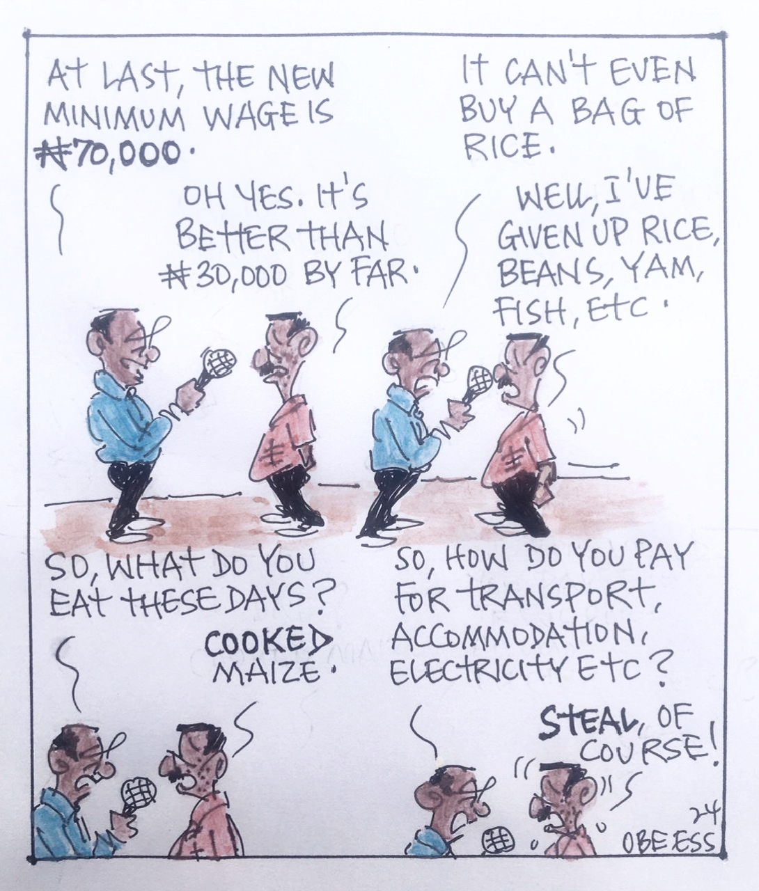 CARTOON OF THE DAY: What N70,000 minimum wage can buy