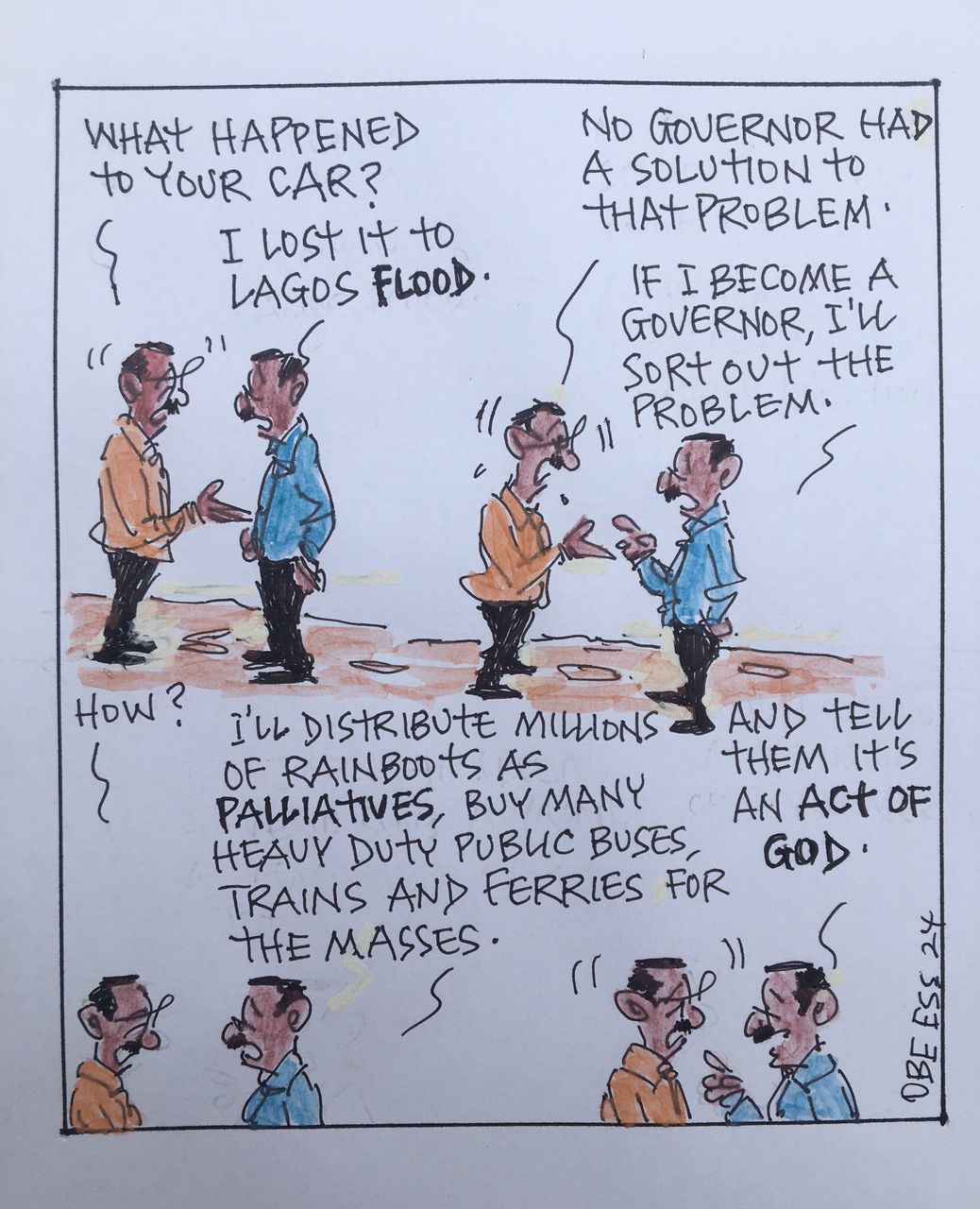 CARTOON OF THE DAY: Solution to perennial flood in Lagos