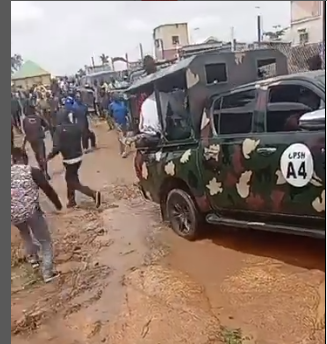 VIDEO: WATCH moment rescue team arrived scene of collapsed school building in Jos