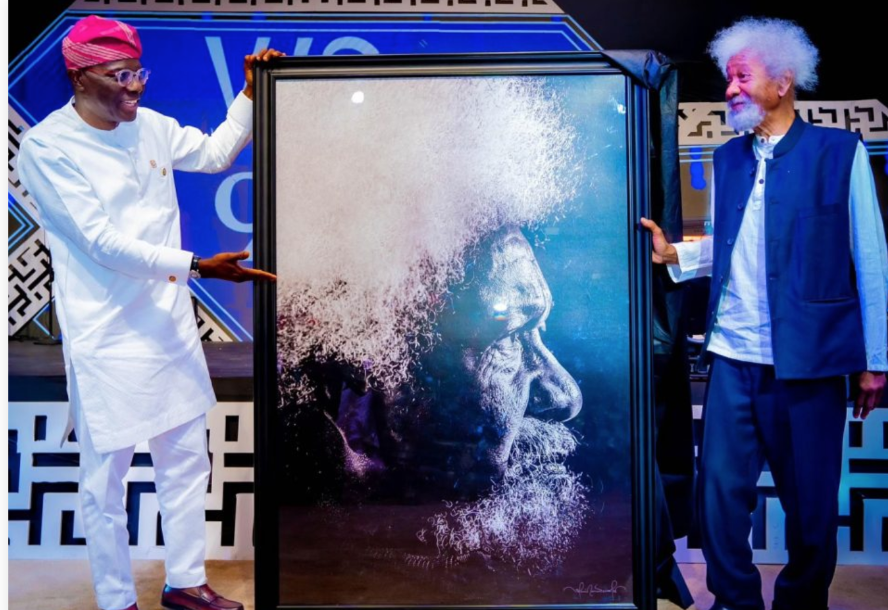 Lagos Governor, Sanwo-Olu unveils ‘special portrait’ for Soyinka @90