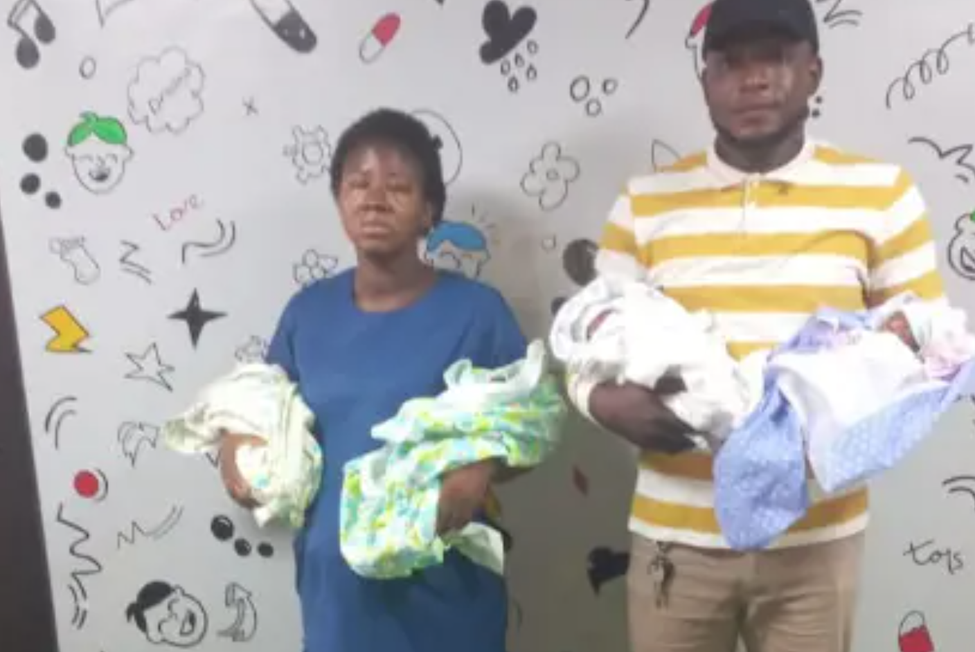 How Nigerians raised over N15m in 24hrs for couple who welcomed quadruplets