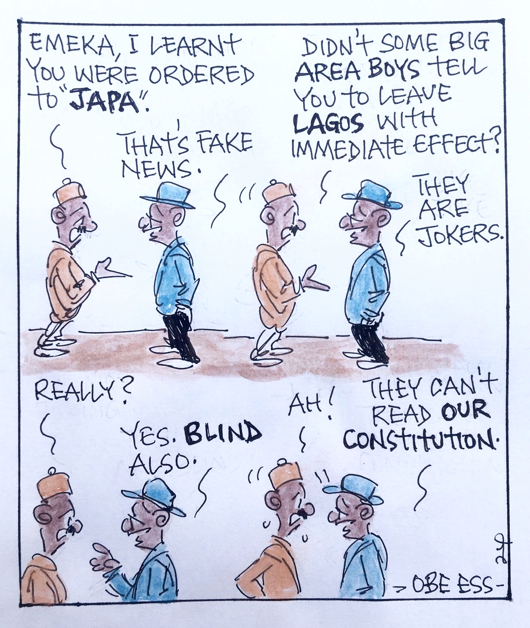 CARTOON OF THE DAY: Order to leave Lagos