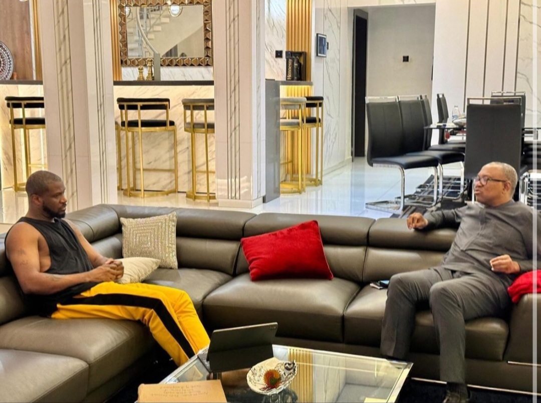 Peter Obi visits Peter of Psquare, a day after visiting Brothers, Paul and Jude Okoye