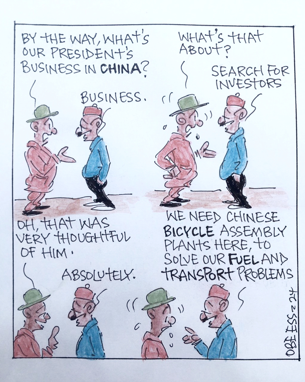 CARTOON OF THE DAY: Tinubu’s search for investors in China