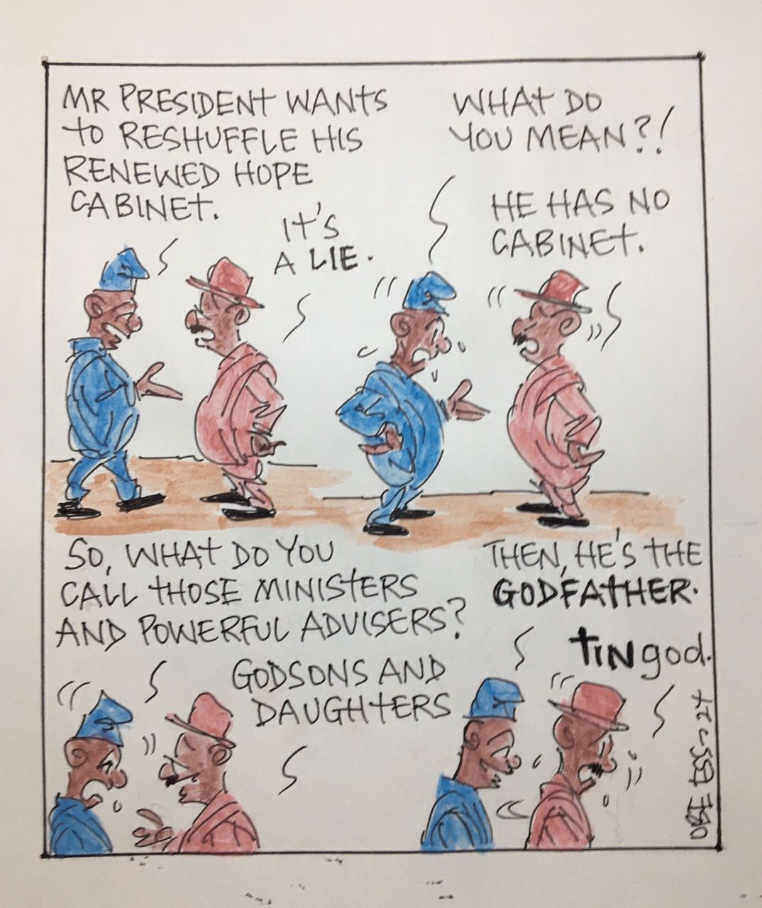 CARTOON OF THE DAY: Tinubu and his ‘Renewed Hope’ cabinet
