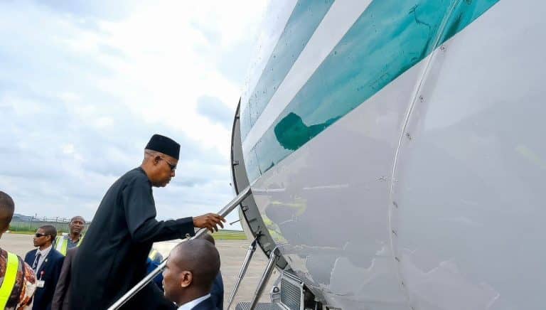 Strange object hits Vice President, Shettima’s Plane in US, aborts CHOGM trip