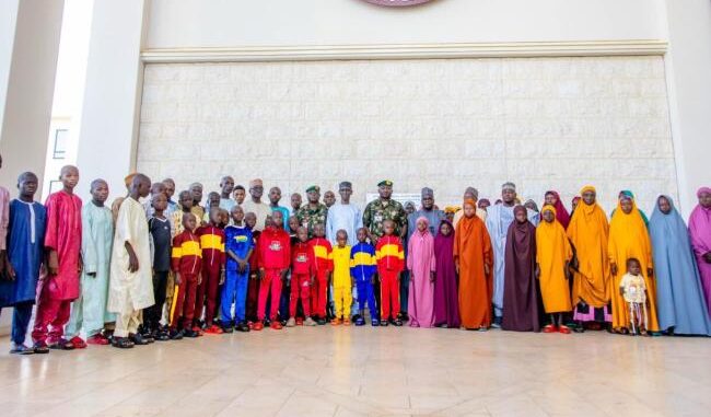NSA Ribadu hands over 58 rescued victims including kids to Kaduna Govt