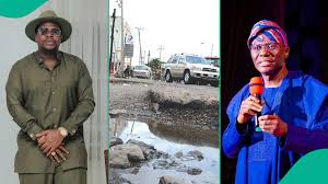 There are potholes capable of destroying lives – Mr Macaroni tackles Sanwo-Olu over Lagos bad roads